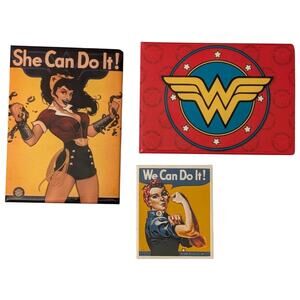 DC Comics Wonder Woman Refrigerator Magnets She/We Can Do It